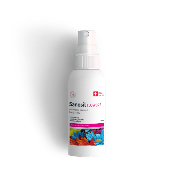 Sanosil Flowers - životnosť kvetov, zároveň zabraňuje tvorbe biofilmov na povrchu, balenie 100g