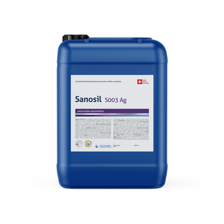 Sanosil S003/DETECTAIR, 25kg balenie - Dezinfekcia gastro prevádzky kuchyne, sanitárne zariadenia,dezinfekcia hračiek a umývateľné plochy proti vírusom, baktériám a plesni